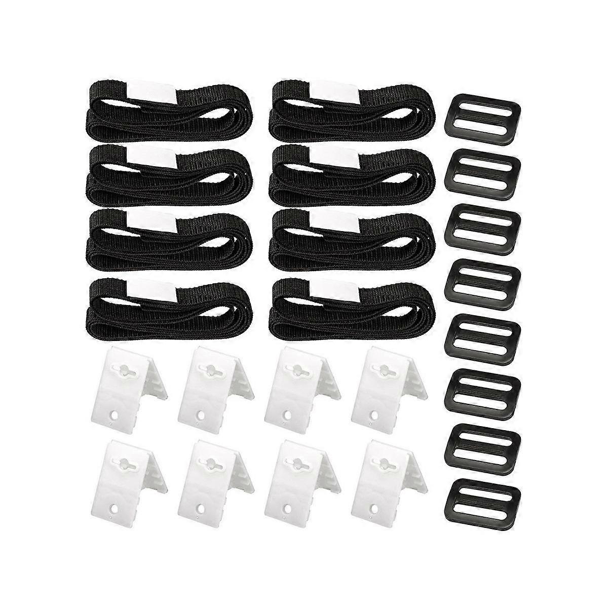 24Pcs Swimming Pool Cover Roller Attachment Straps Kit Universal Solar Blanket Reel Nylon Webbing S