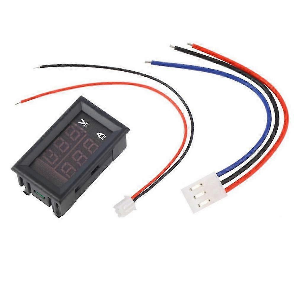 New DC1-100V 10A Digital Double Color Blue & Red LED Display Voltmeter Ammeter Voltage Current Indicator Home Use Tool