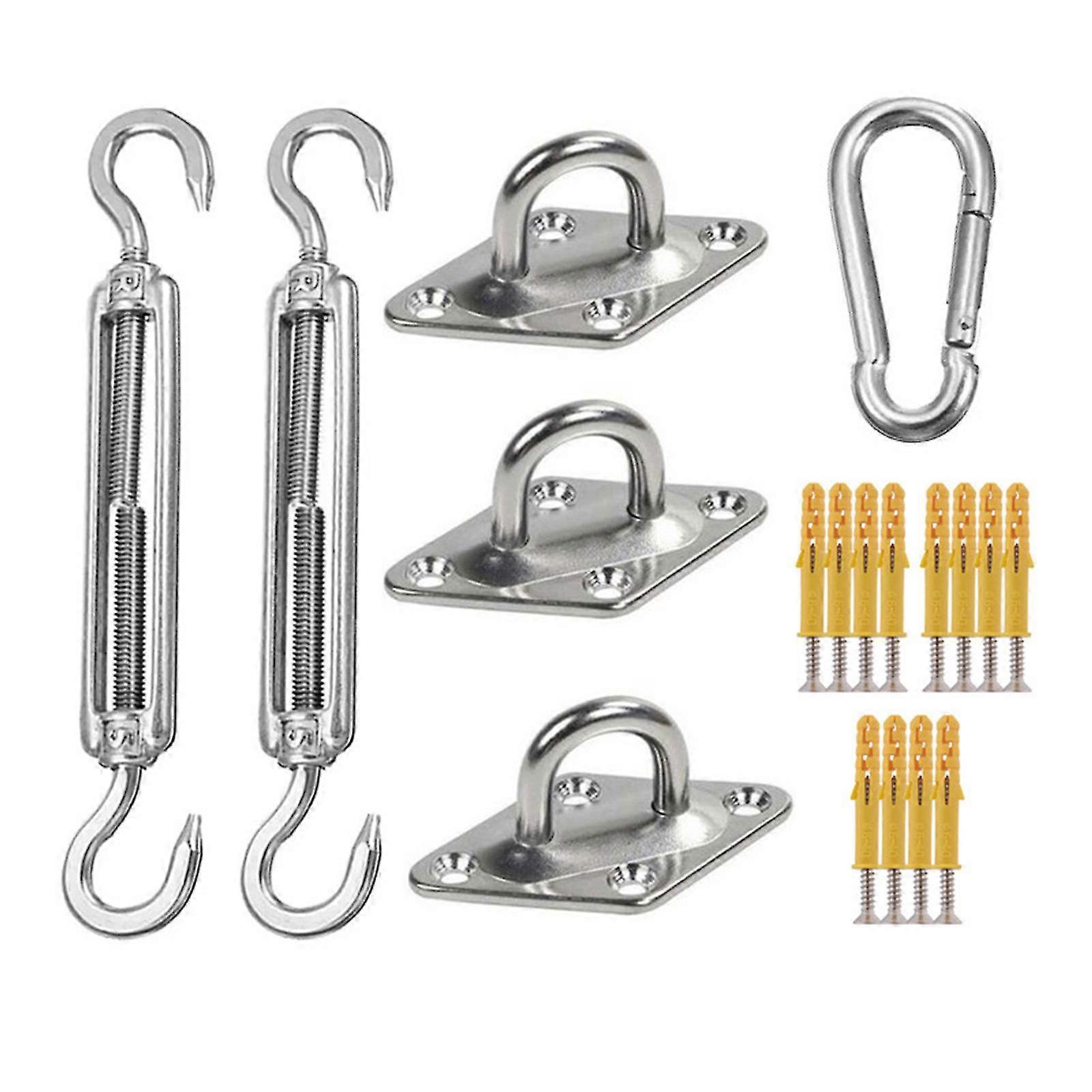 Stainless Steel Hardware Kit For Three Corners Shade Installation