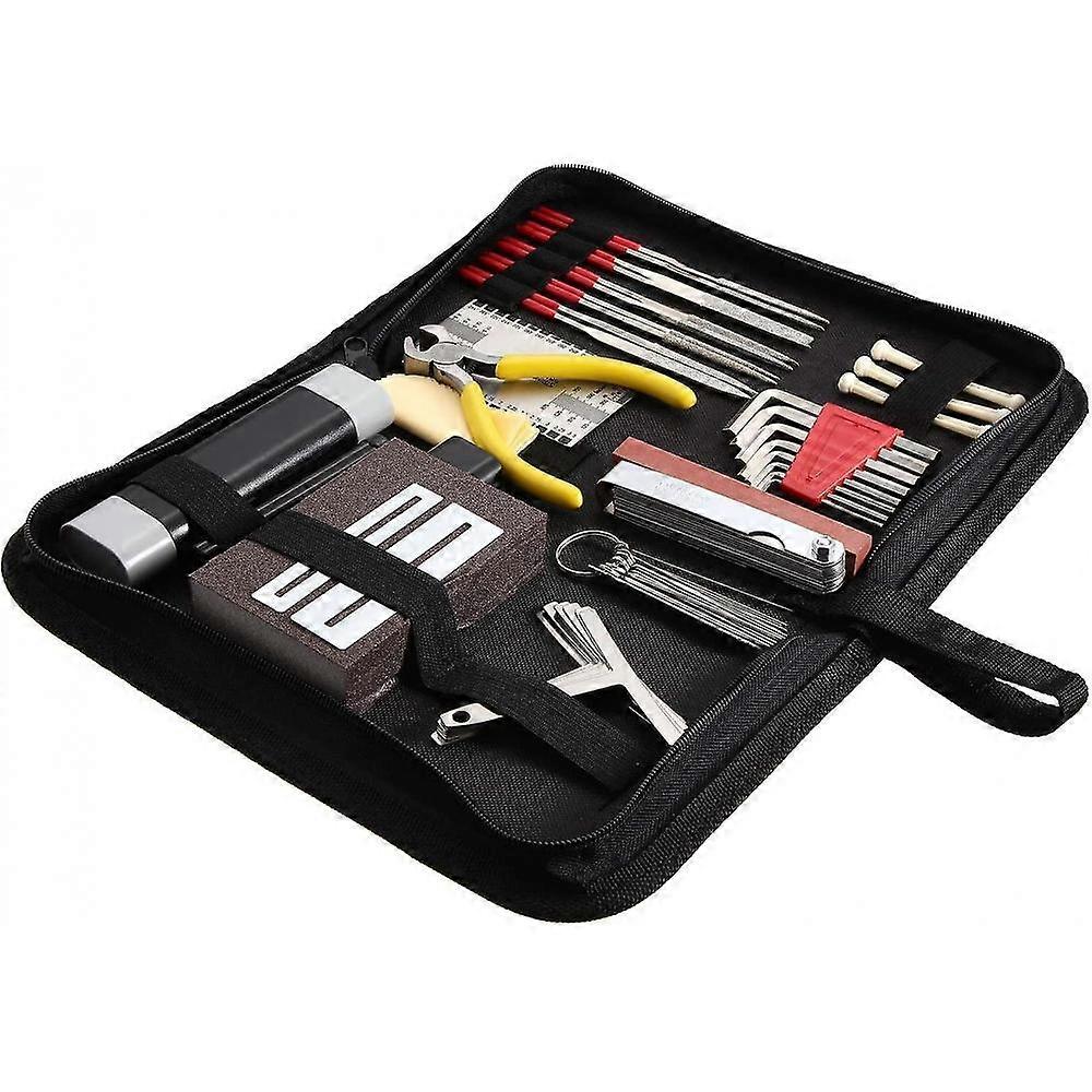42 delar Gitarr Verktygssats Komplett Gitarr Reparation Underhåll Verktygssats Reparationsverktyg U[D
