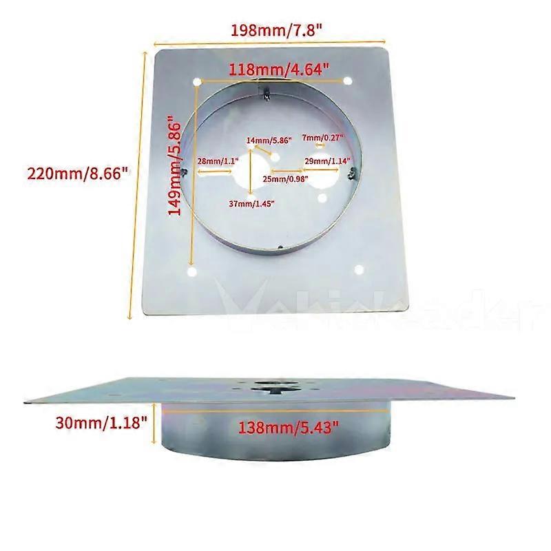 30 40 60mm Air Diesel Heater Upgraded Base Mounting Bracket Floor Plate For Eberspacher Webasto Car Truck VAN Camper Silver
