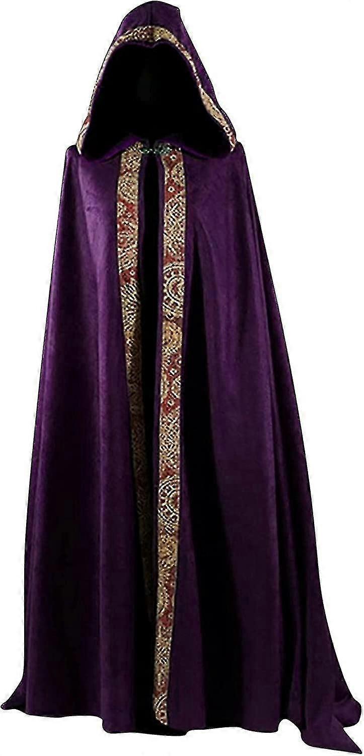Mens Renaissance Clothing Men S Hooded Cardigan Long Cape Cloak Casual  Retro Gothic Cosplay Party Stage Outfit Tops