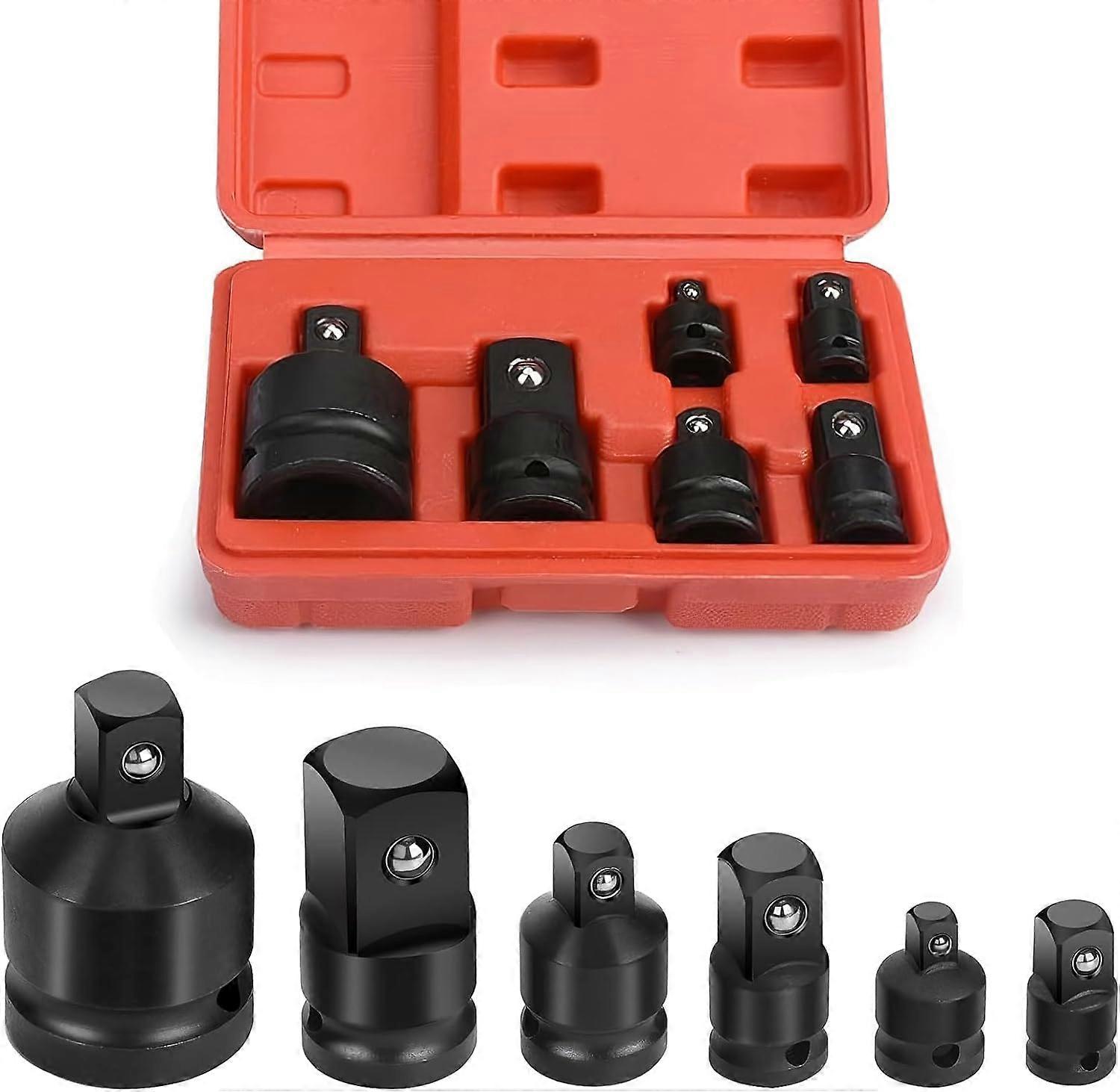 Impact Socket Adapter Kit, Socket Wrench Adapter, 6 Piece Reducing Adapter Set for Converter Socket Kit 1/4" 3/8" 1/2" 3/4"