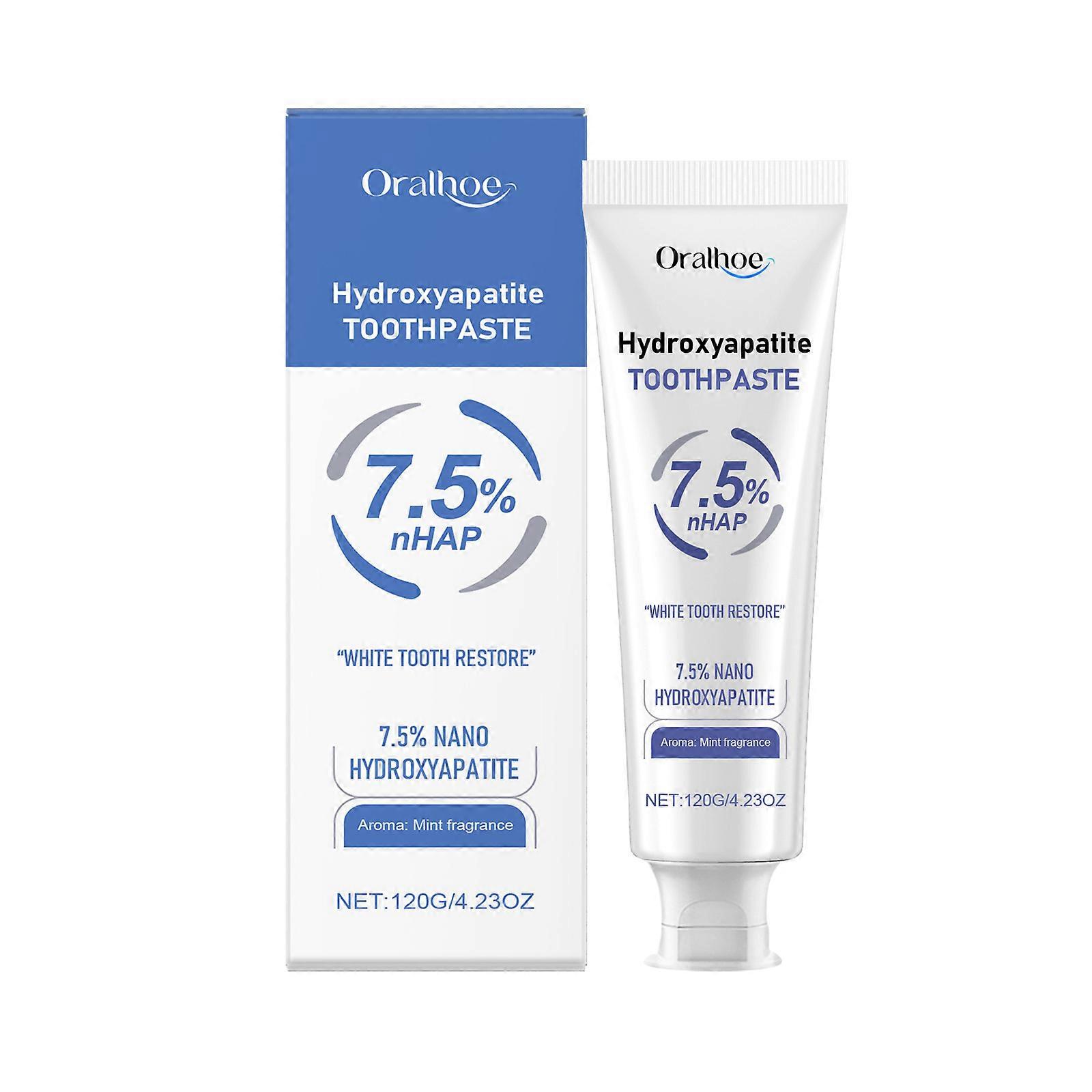 Hydroxyapatite Toothpaste for Advanced Enamel Protection, Gentle and Effective Formula, Fluoride-Free Toothpaste for Sensitive Teeth, 120G