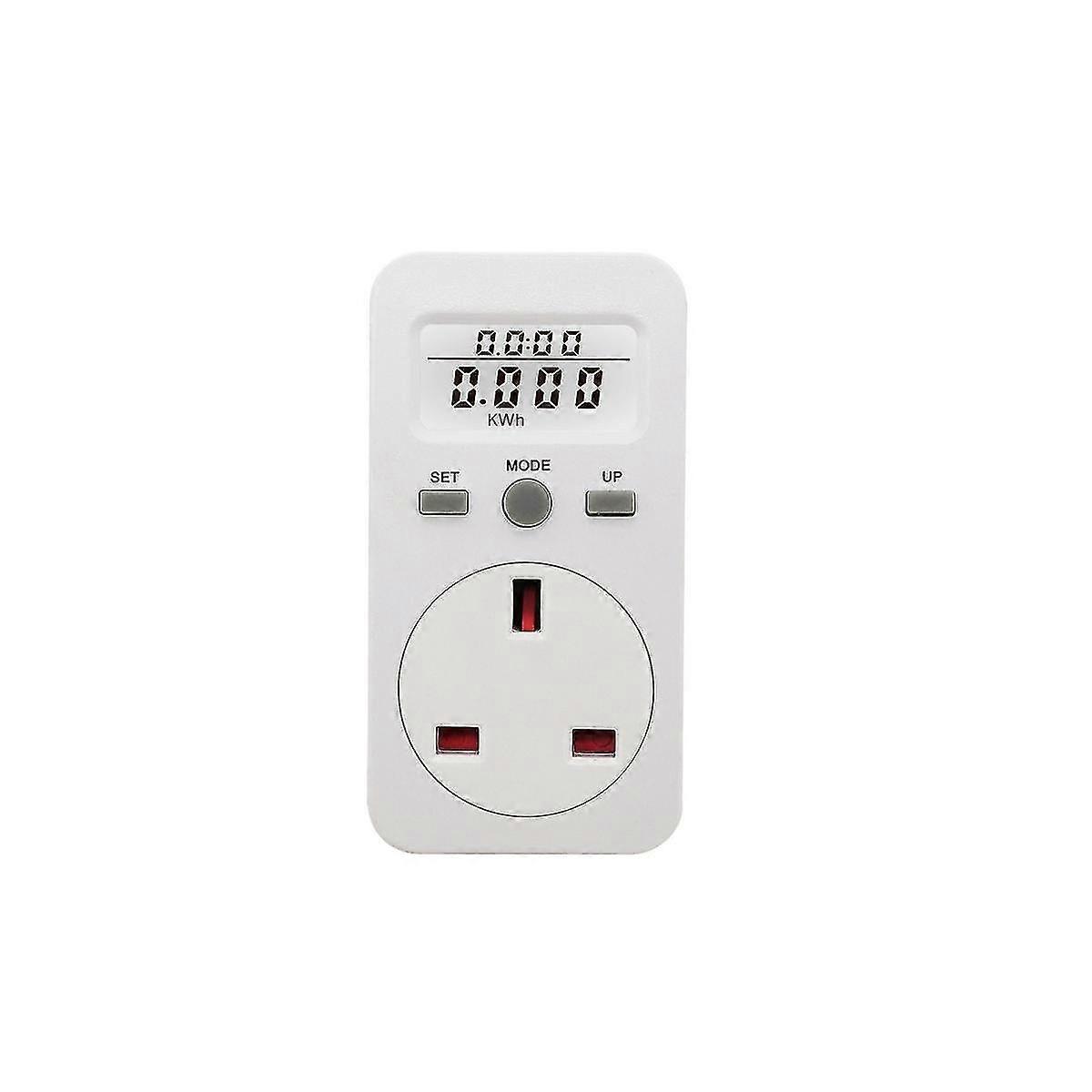 English Small Screen Power Metering Socket Lcd Power Monitor Power Meter Uk Plug
