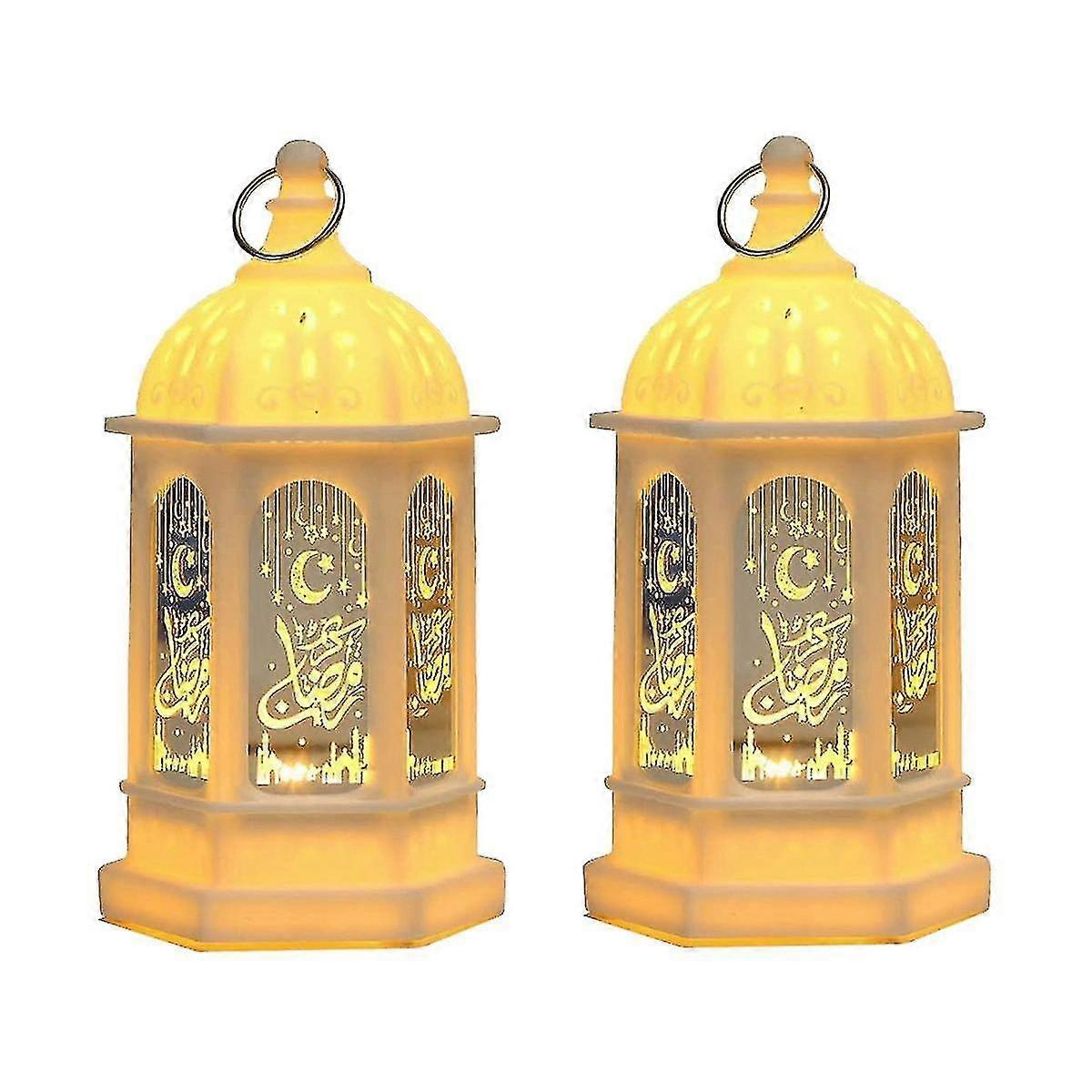 Ramadan Decoration Lantern Exquisite Led Eid Lamp Battery Powered Ramadan Table Light Gift