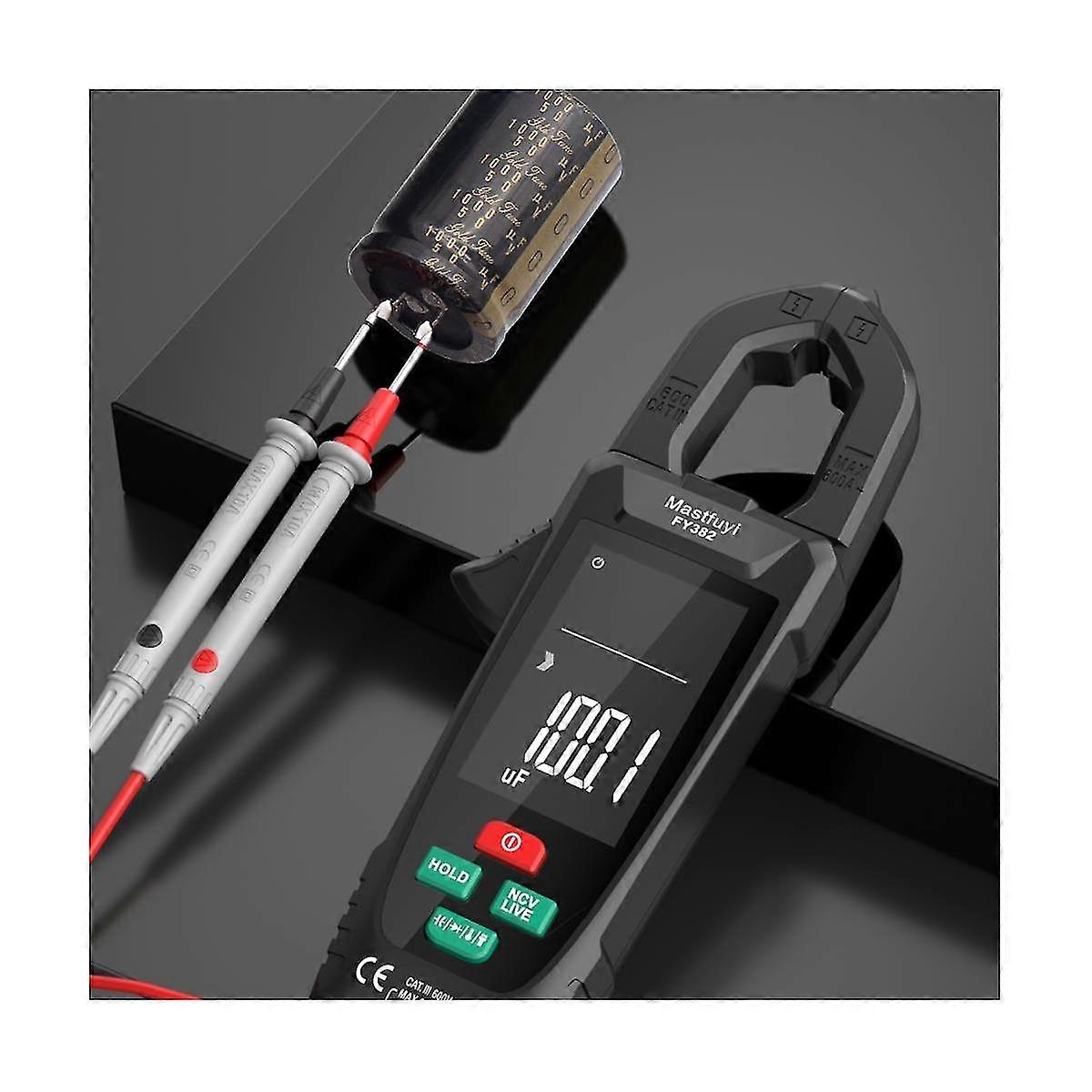 Digital Clamp Meter Screen Multimeter 9999 Counts Ac Voltage Current Capacitance Auto Correction Of Wrong Gear