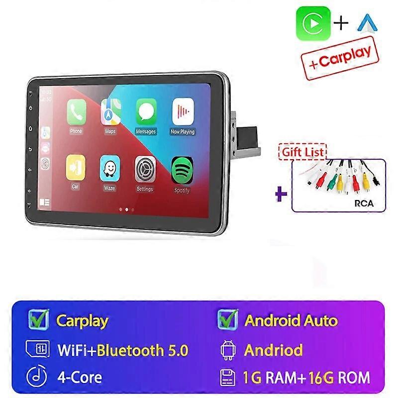 Tesla Style Rotation Screen 1 Din Carplay Universal Android 12.0 Car DVD GPS Multimedia Player Auto Radio Car Stereo 10.1inch