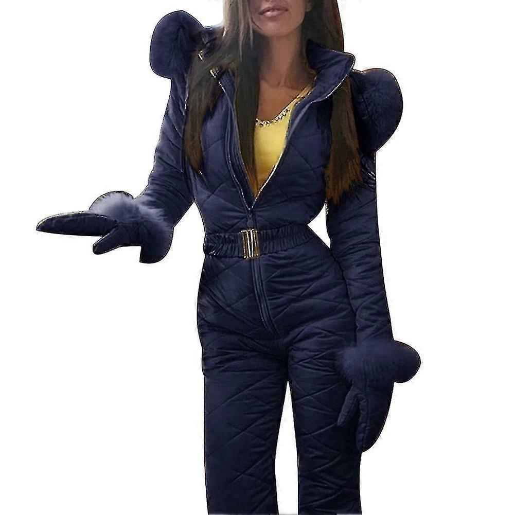 المرأة الشتاء الدافئة الثلج في الهواء الطلق الرياضة السراويل التزلج دعوى للماء jumpsuit