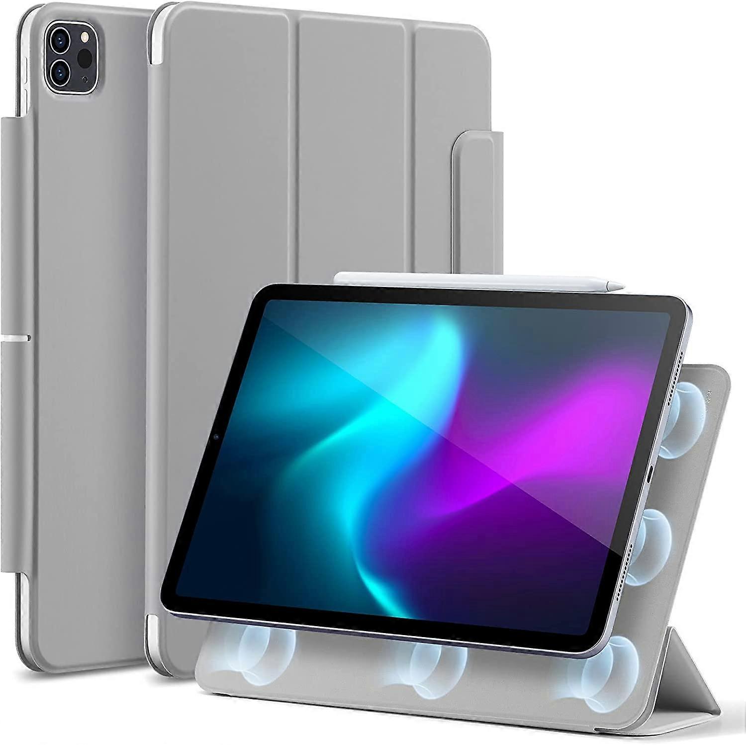 for iPad Pro 11 Inch Case, iPad 11 Pro Case (2022/2021/2020, 4th/3rd/2nd Generation), Convenient Magnetic Attachment, 2-Way Stand, Full Pencil 2 Suppo