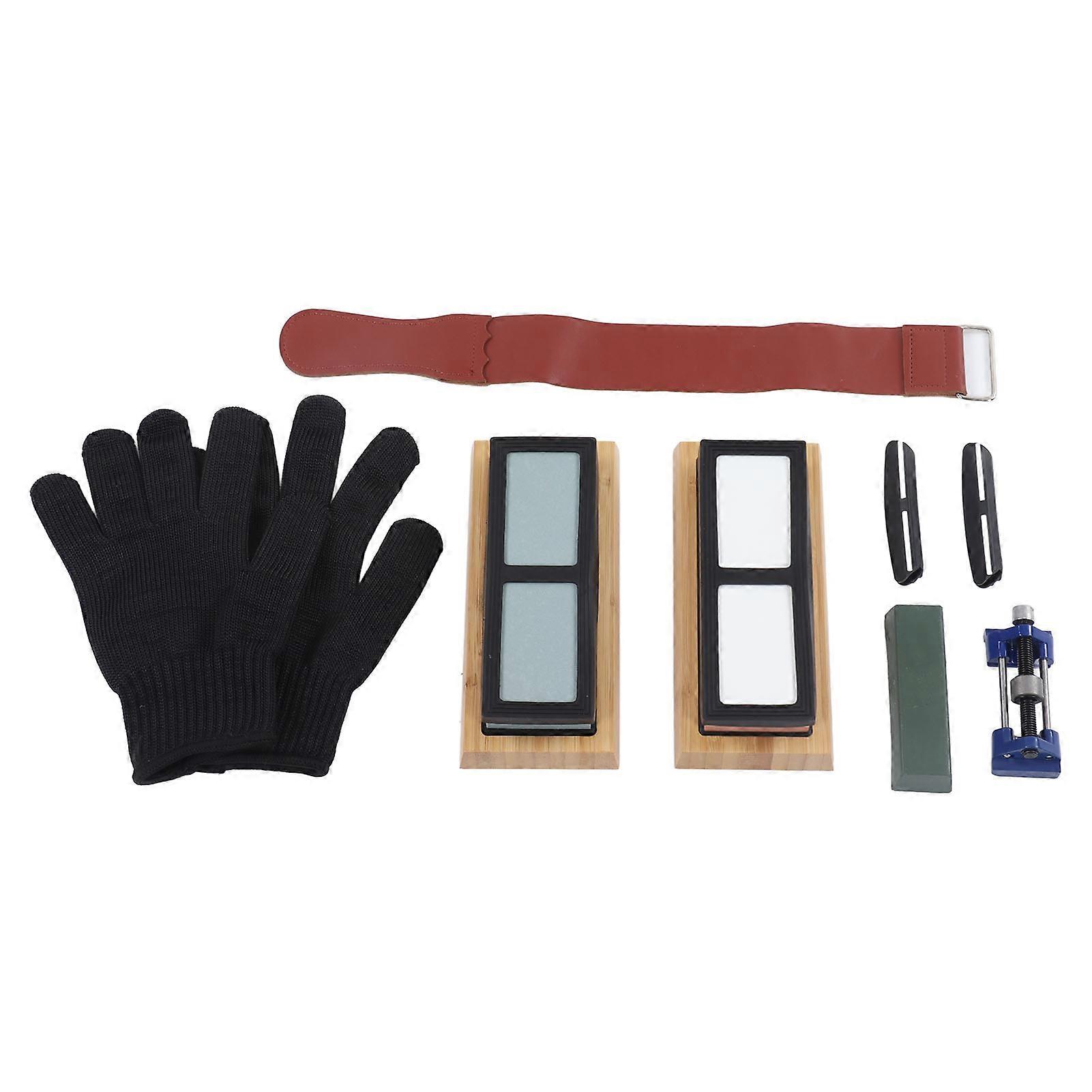 Knife Sharpening Stone Set Professional Whetstone Sharpener Kit 400/1000 Grit 3000/8000 Grit