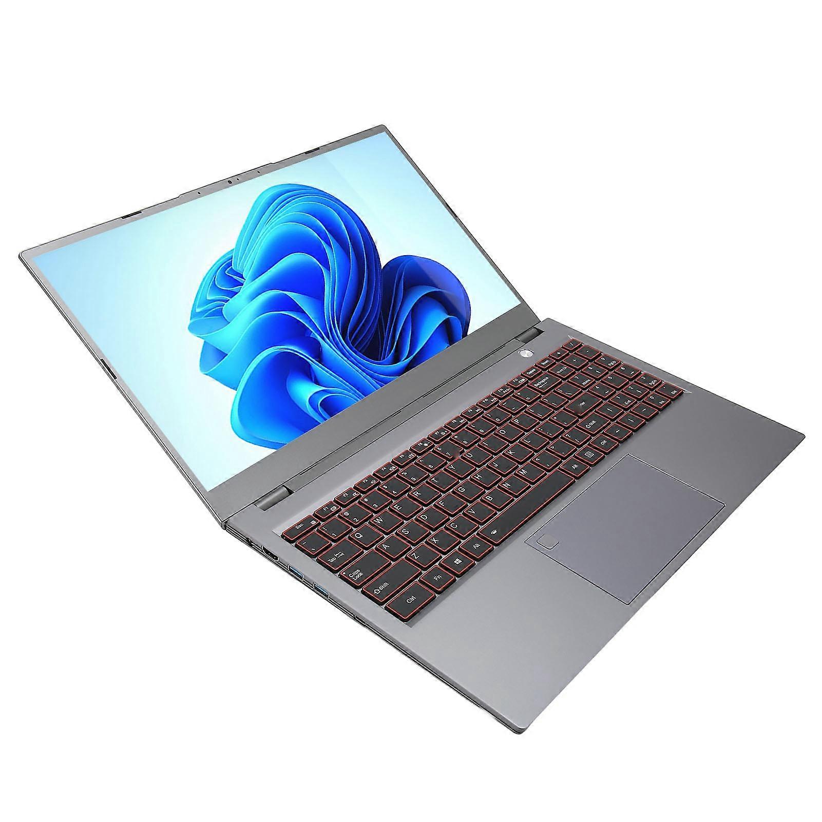 15.6 Inch Laptop for Windows 10 8GB RAM 128GB SSD Fingerprint Reader FHD IPS Laptop 100240V 8+128G