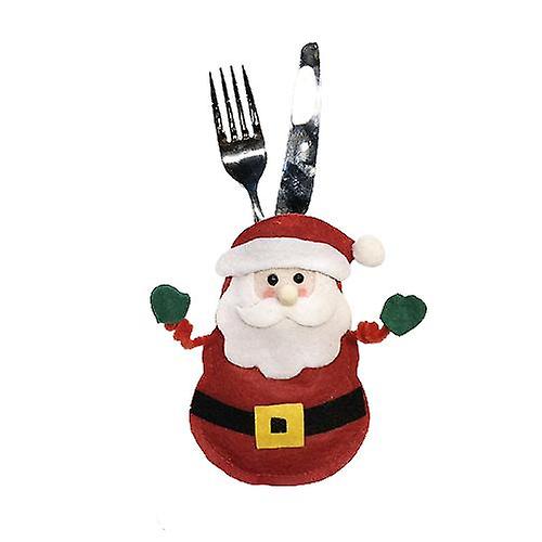 Santa Christmas Knife Fork Cutlery Bag