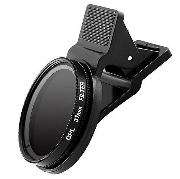 Polarizer,Ultrathin Clip-on Cpl Phone Lens Camera Circular Polarizer Neutral Density Filter 37mm Lens Camera Lens (black)