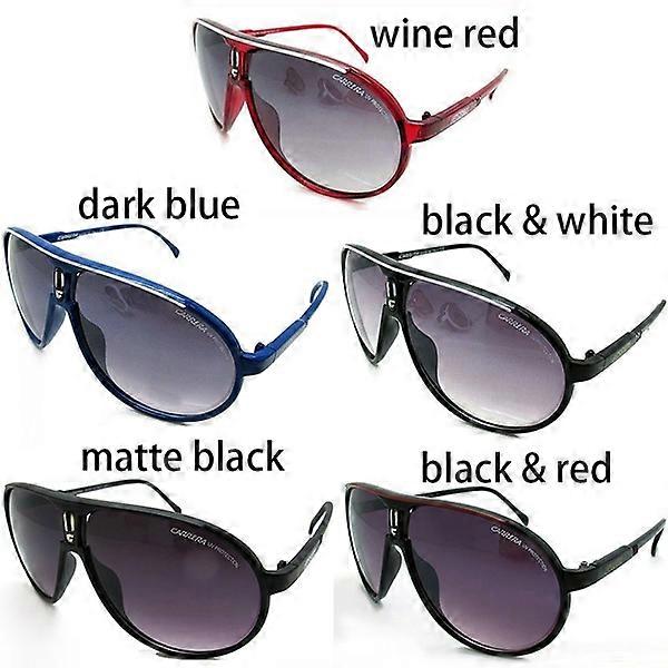 Gafas de sol retro de moda [marco negro, borde blanco]