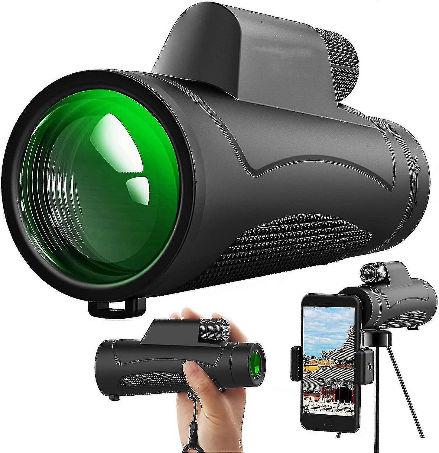 10x42 Hd Monocular Binóculos Cell Ph Telescope Com Cel