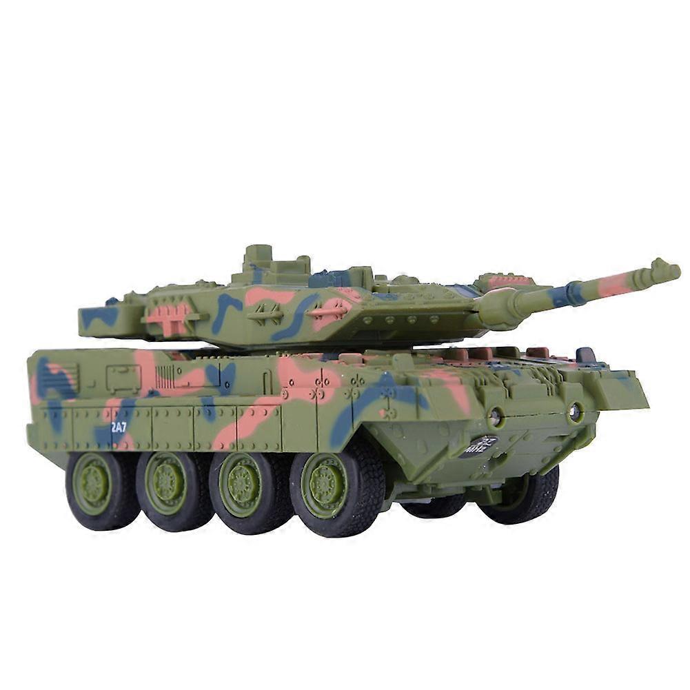 27MHz Remote Control Tank Rechargeable RC Vehicle Toy Model(Army Green Camouflage Tank)