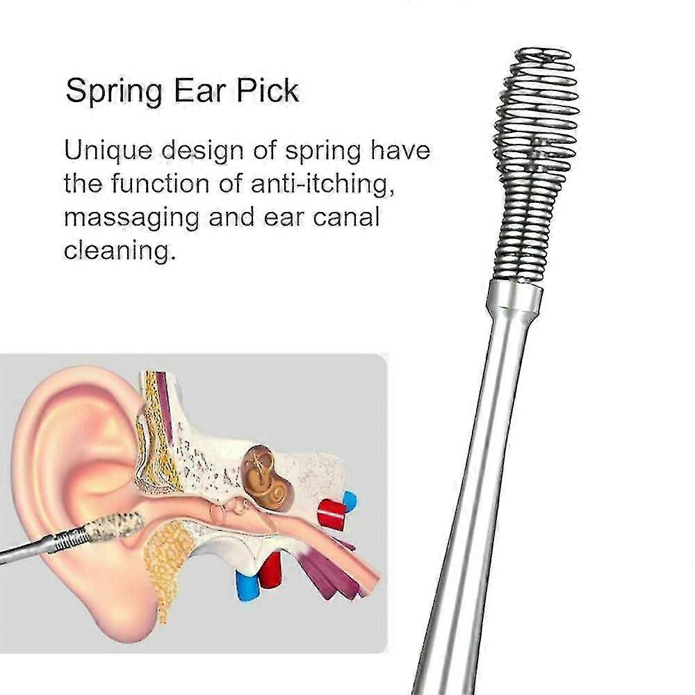 Stainless Steel Ear Wax Removal Cleaner Tool 6pcs/set Earpick Kit