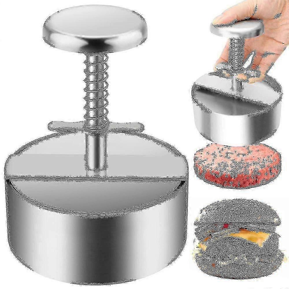 Burger Press, Stainless Steel Hamburger Press, Adjustable Hamburger Patty Maker1pcs