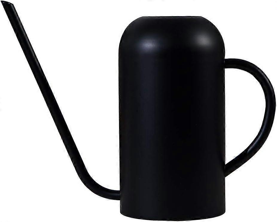 Vattenkanna med lång pip Metall 40oz / 1.3L, vattenkruka i rostfritt stål för utomhus- och inomhusväxter, matt svart