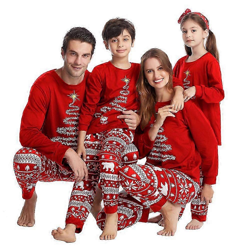 Noel Aile Eşleştirme Pijama Takımı Pijama Takımı Yetişkin Çocuklar Günlük Noel Üstleri + Pantolon Pijama Loungewear