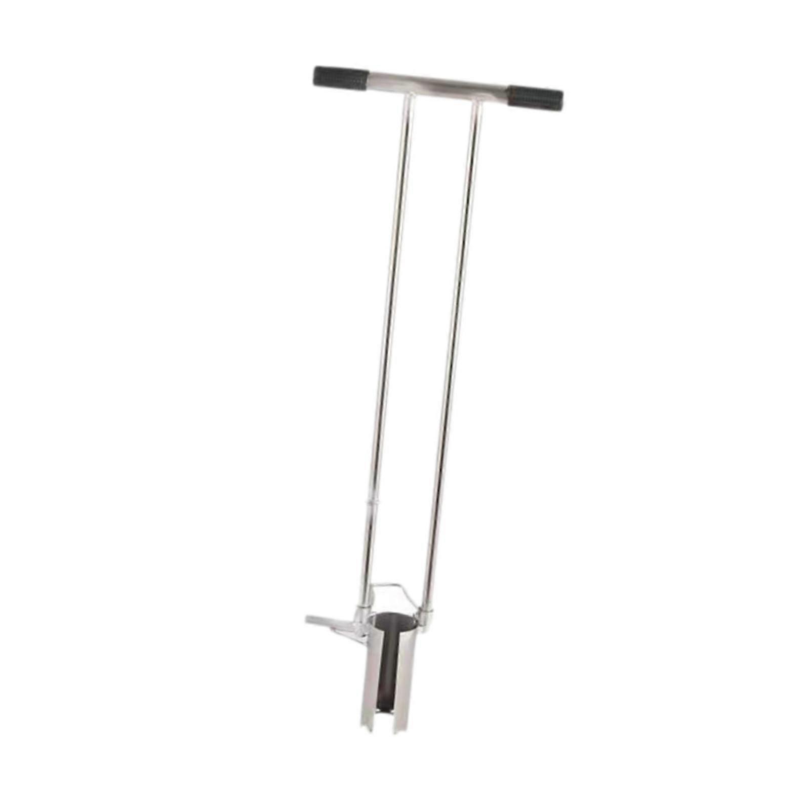 Long Handle Bulb Planter Stainless Steel for Digging Weeding Flower Planting Hole Diameter 7cm
