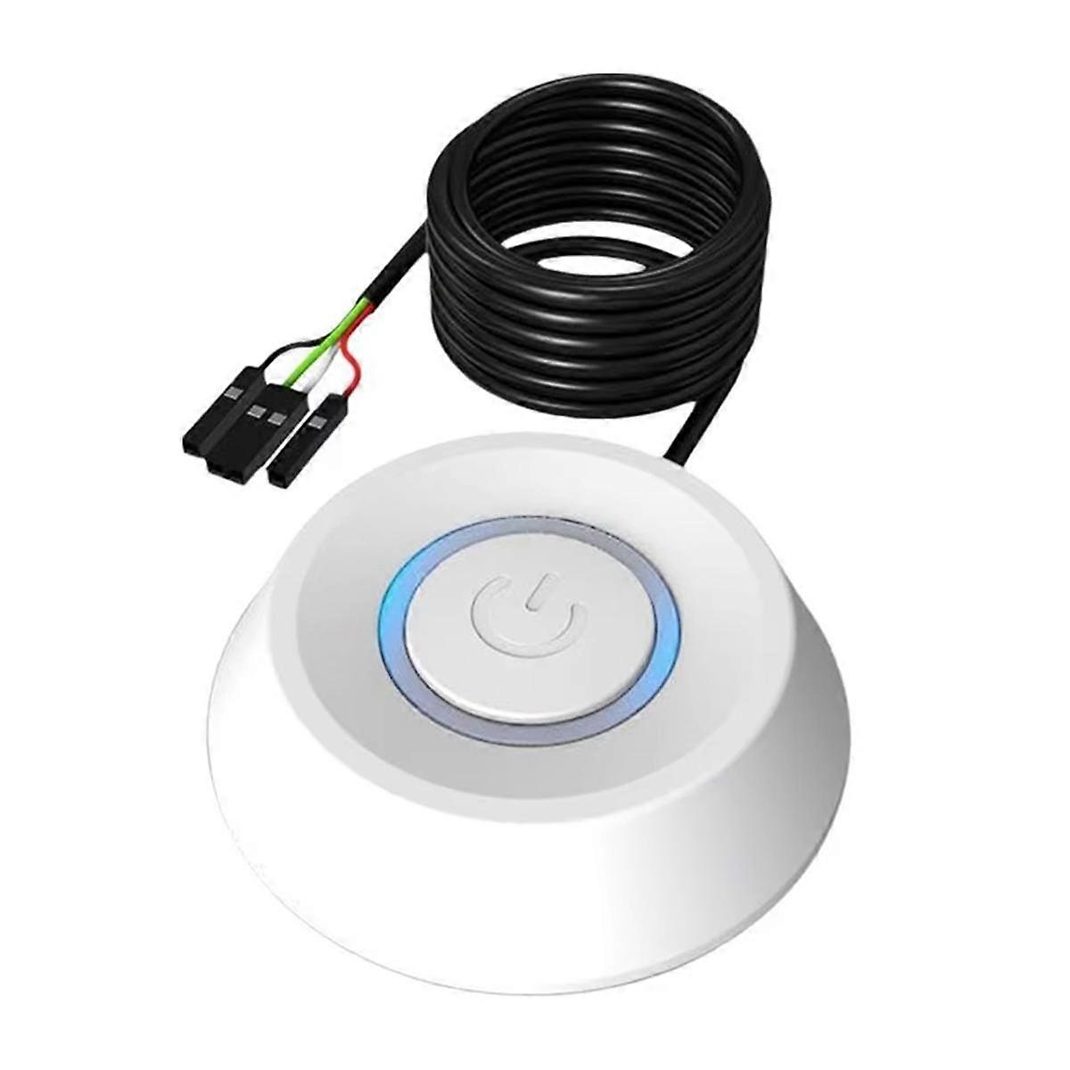 Computer Desktop Switch 1.8m PC Motherboard External Start Power LED Light Button Extension Cable R