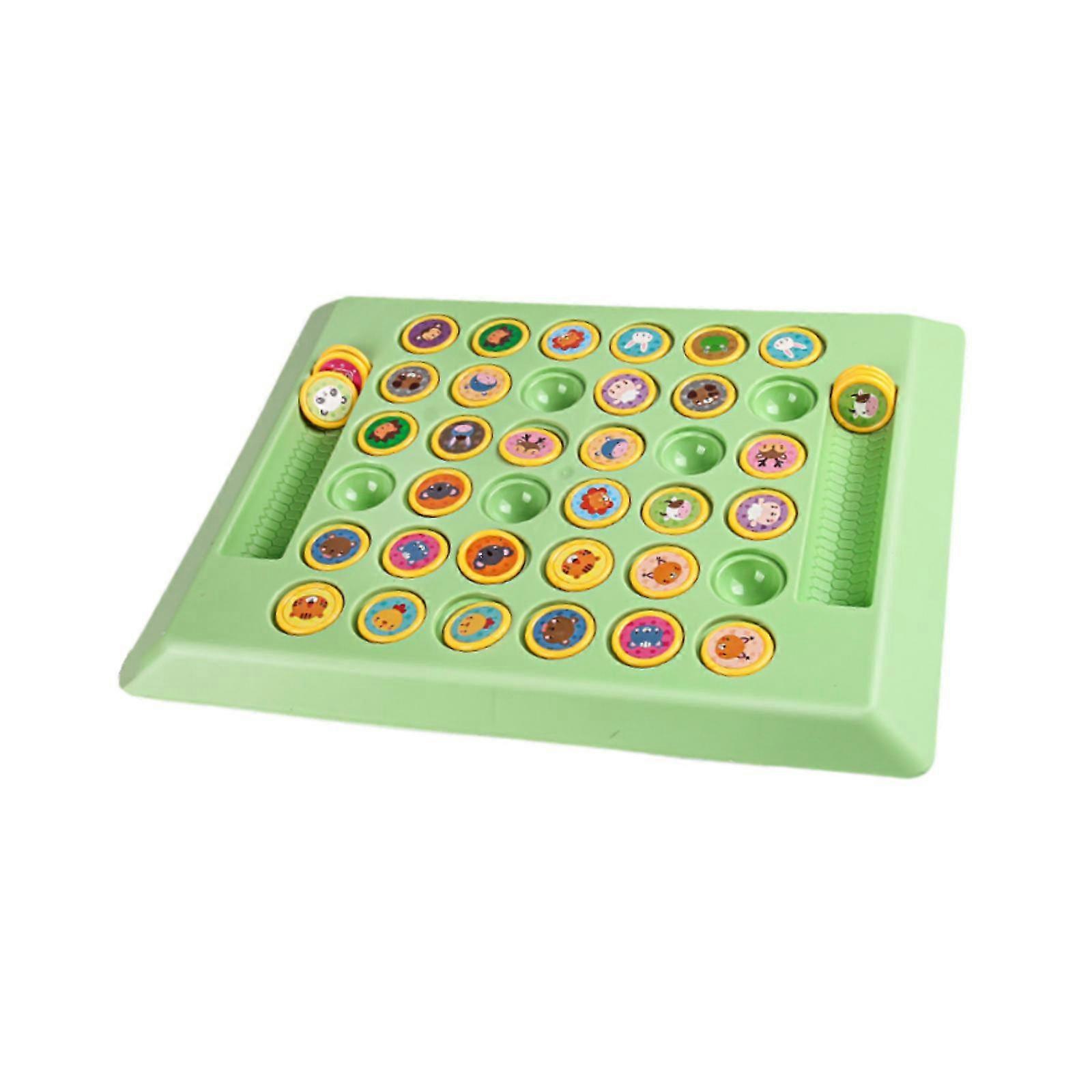 Flip Chess Logical Two Player Memory Chess Game for Family Toddlers Activity Animal pattern