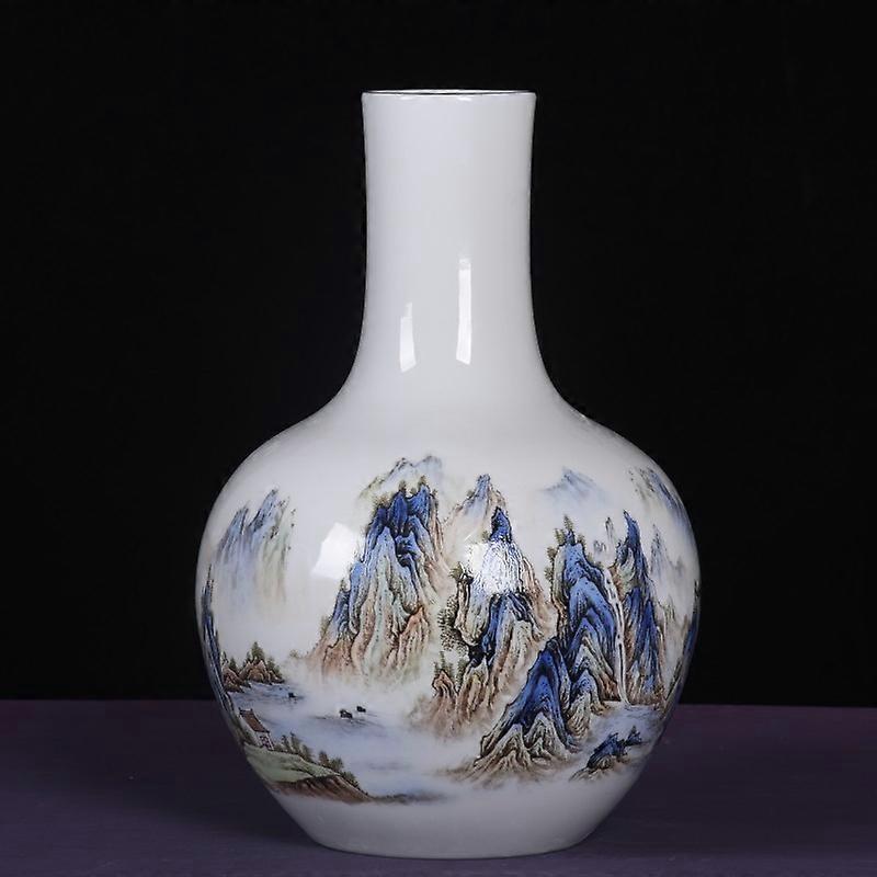 Elegant Neo-Chinese Style Landscape Vase for Home Decor