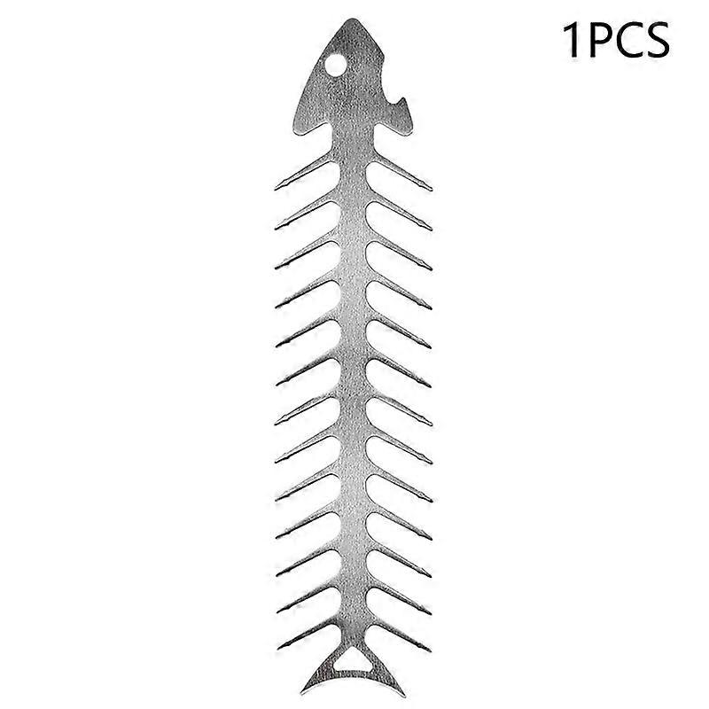 Reusable Roaster Fork Metal Fish Bone Shape Barbecue Skewer Roasting Skewers For Camping Grilling Skewers Campfire BBQ Tool