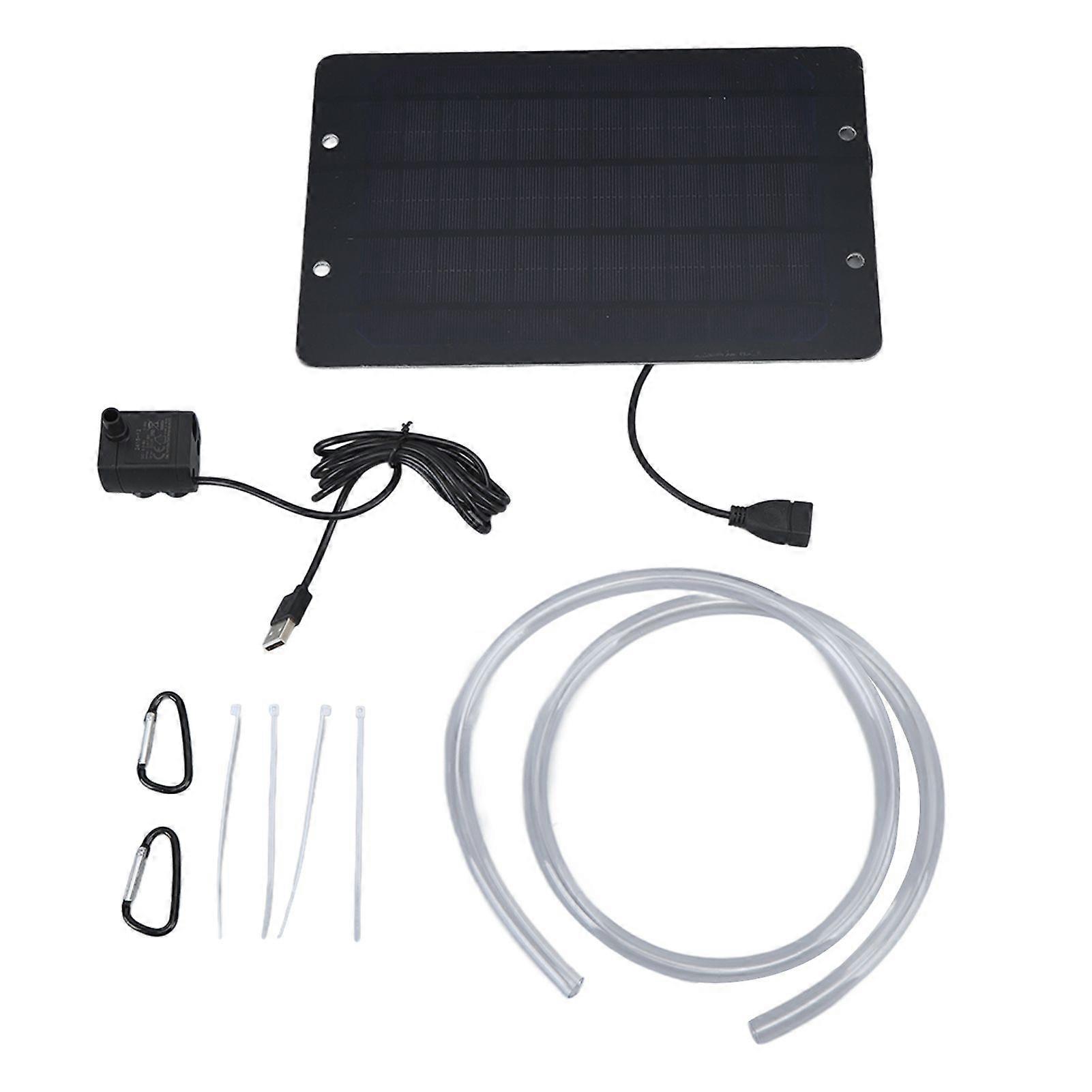 Solar Fountain 6V 10W Bird Bath Fountain USB Interface with Water Pump Solar Water Fountain for Patio Garden Bird Bath