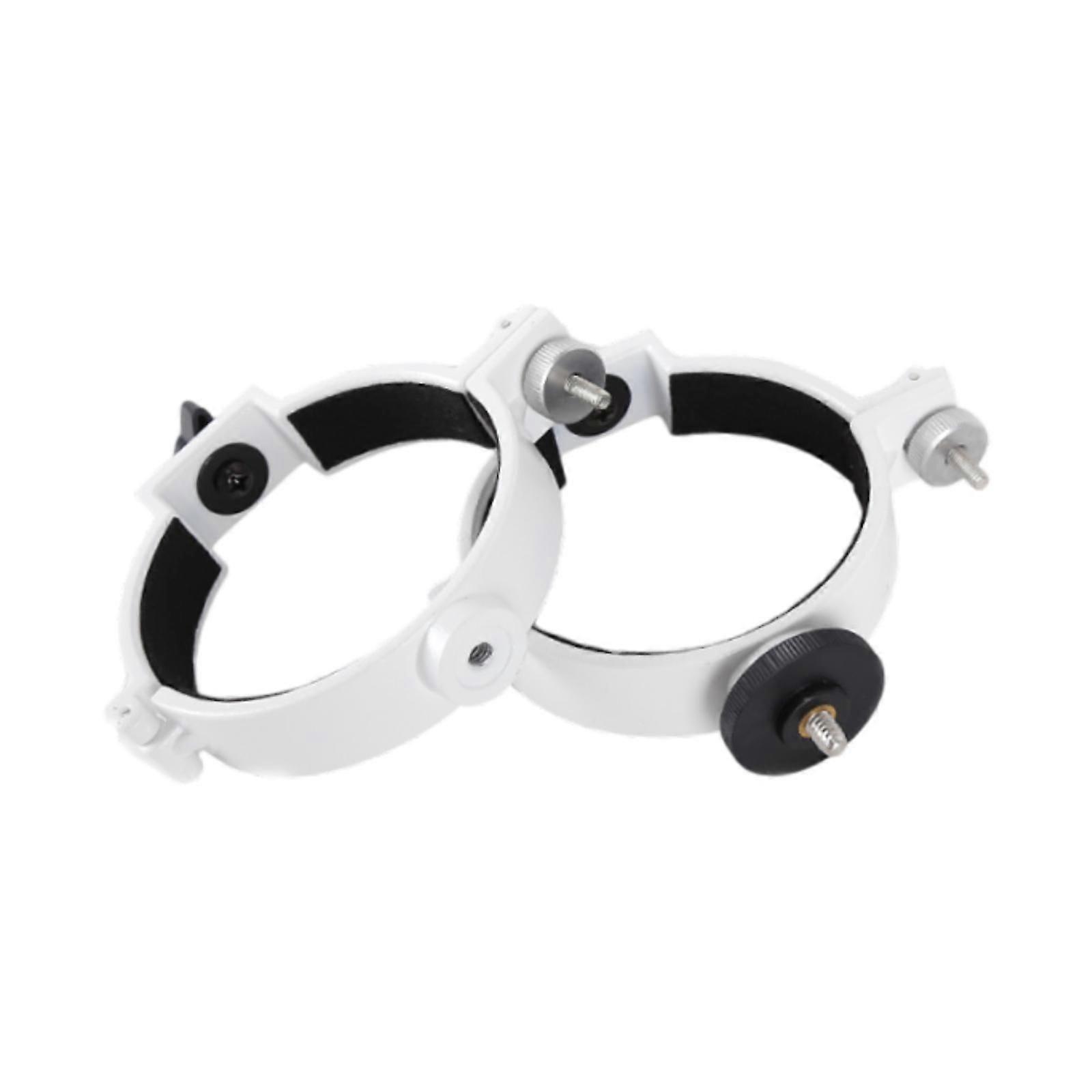 2x Telescope Tube Mounting Rings Sturdy White Easy to Install Metal for 80DX
