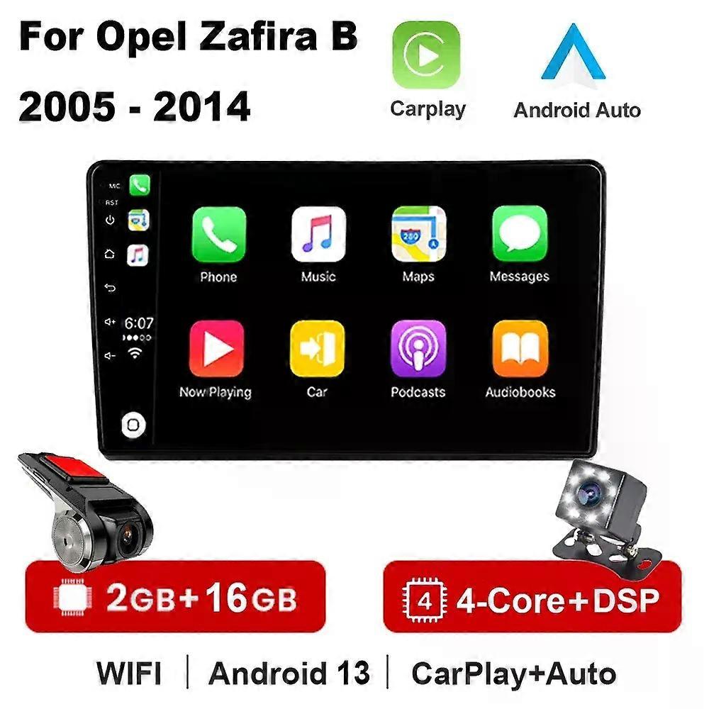 Redkid Android 13 8+128g Carplay Radio For Opel Zafira B Astra H 2005-2014 Car Intelligent Multimedi