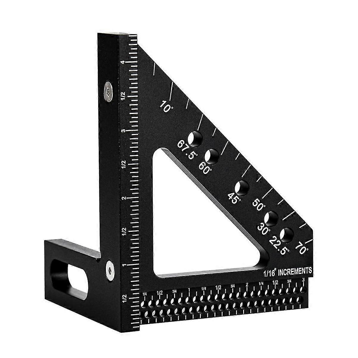Carpenter Square,scribing Ruler Measuring Layout Tool, Protractor Right Angle Ruler, Miter Triangle Ruler Woodworking