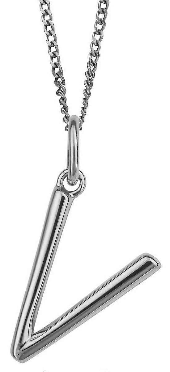 Beginnings V Initial Pendant - Silver