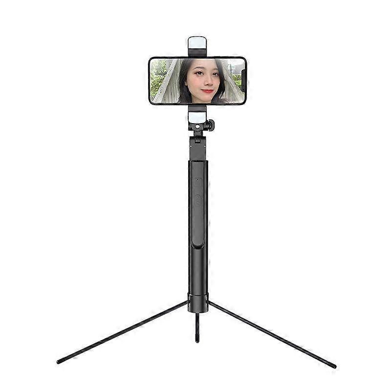 Aluminum alloy tripod selfie stick Bluetooth remote control light supplement lamp