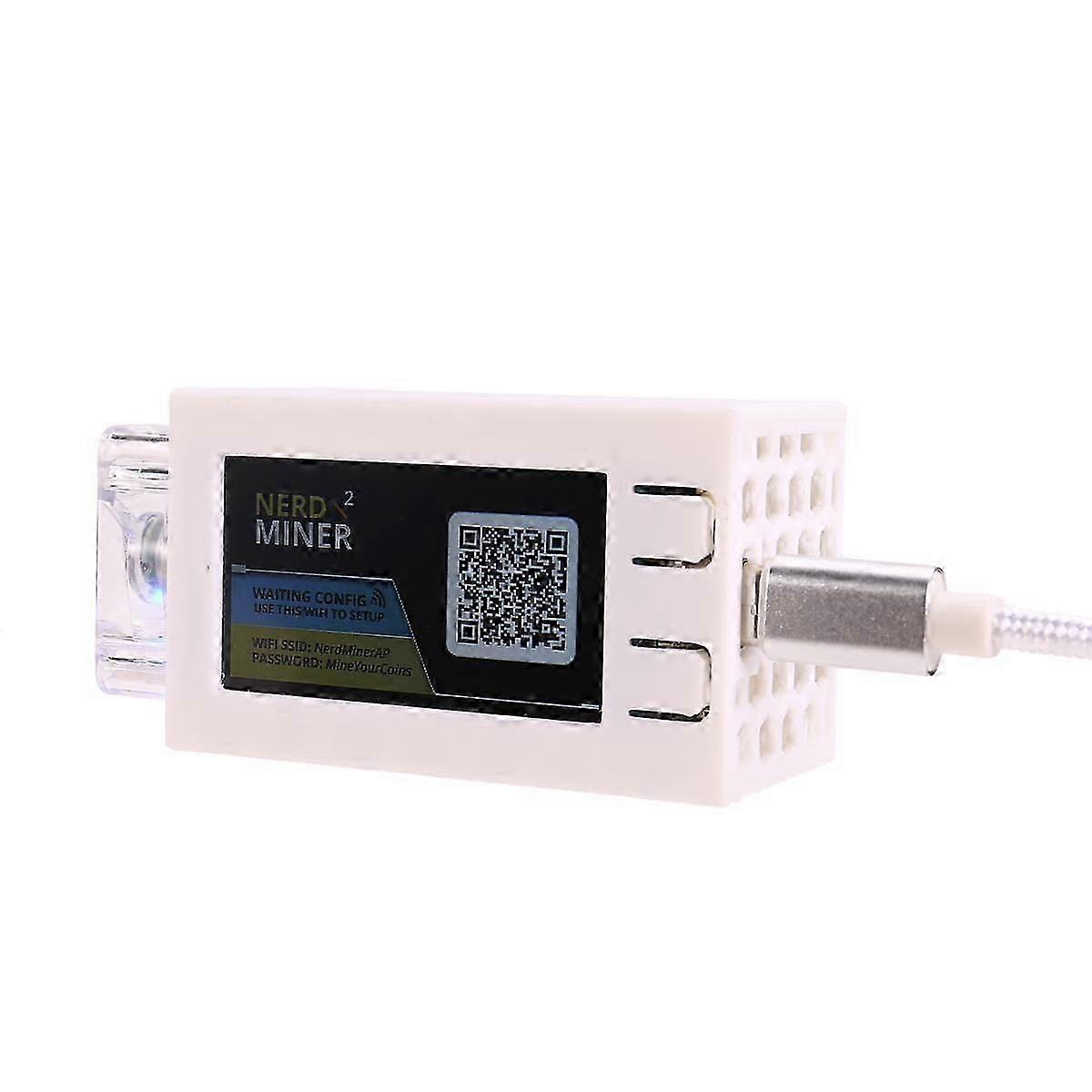 Para Nerdminer V2 Pro Miner 78KH/S Mini Minero de Lotería Bitcoin con  Ventilador Luminoso BTC