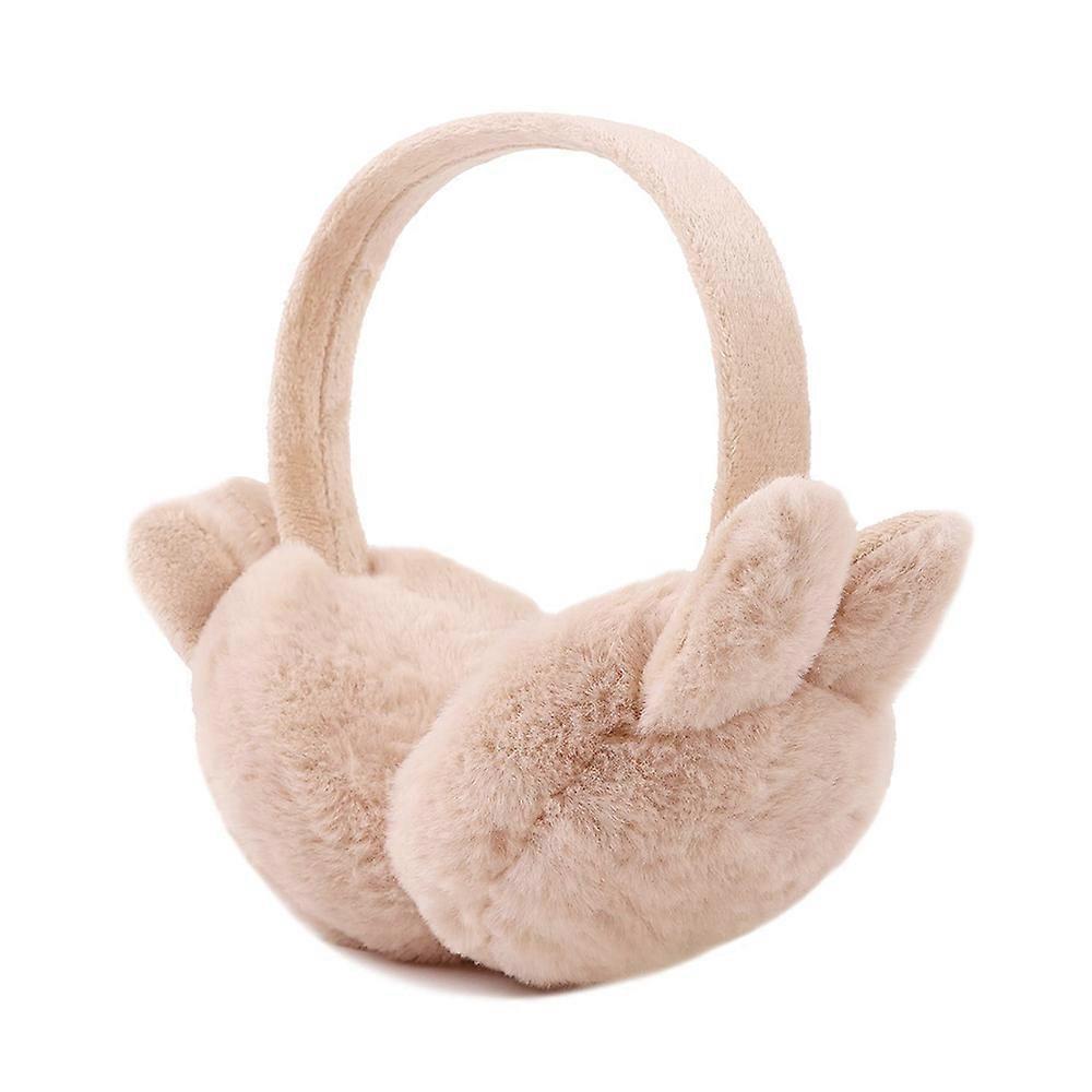 Mignon Lapin Filles Cache-oreilles Épais En Peluche Pliable Cache-oreilles Enfants Hiver Chaud Cache-oreilles3-8 ans