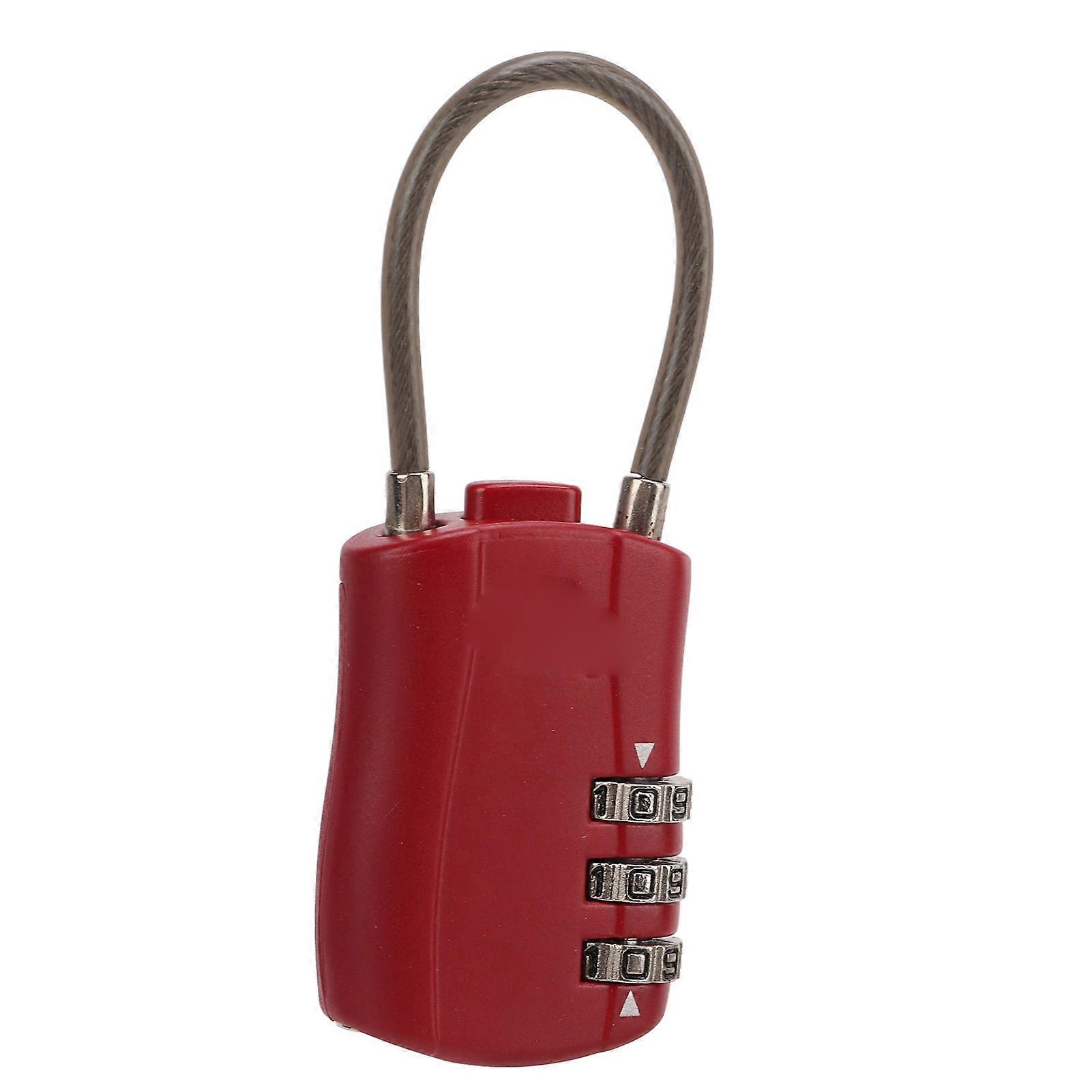 Red TSA Approved Lock Customs Password Lock Anti Theft Code Padlock for Travel Luggage Suitcase Lockers