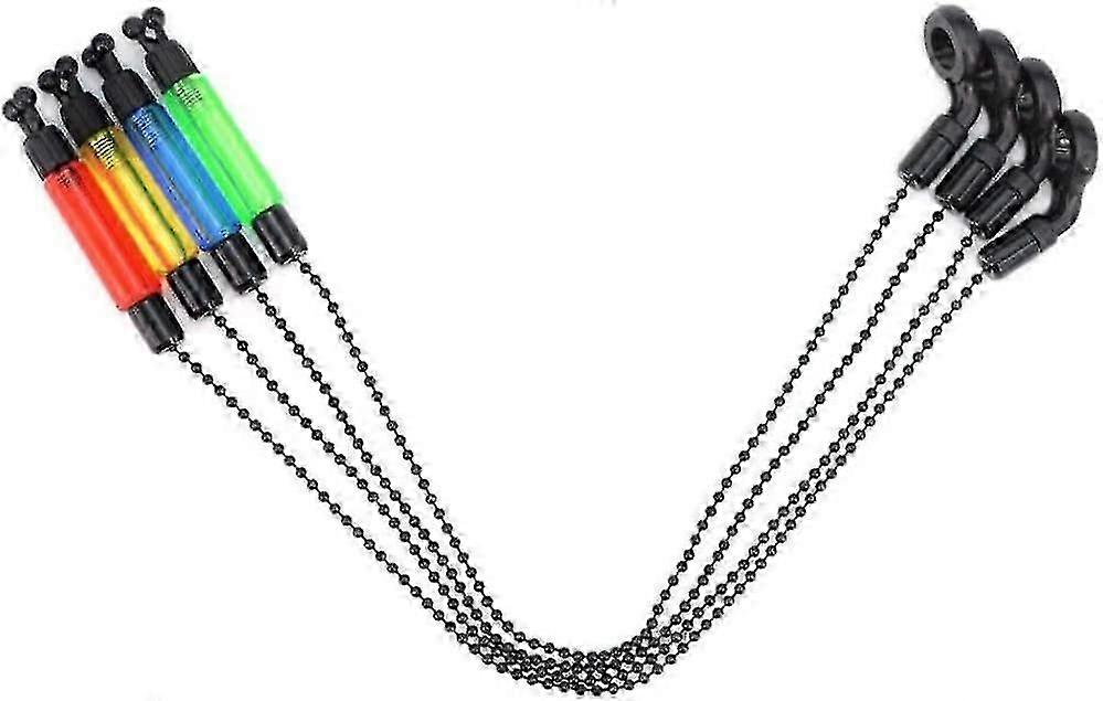 Carp Fishing Alarm Chains Bite Indicator Fishing Tackle Swinger Component Mixed Colorred, Green, Yellow, Blue4pcs