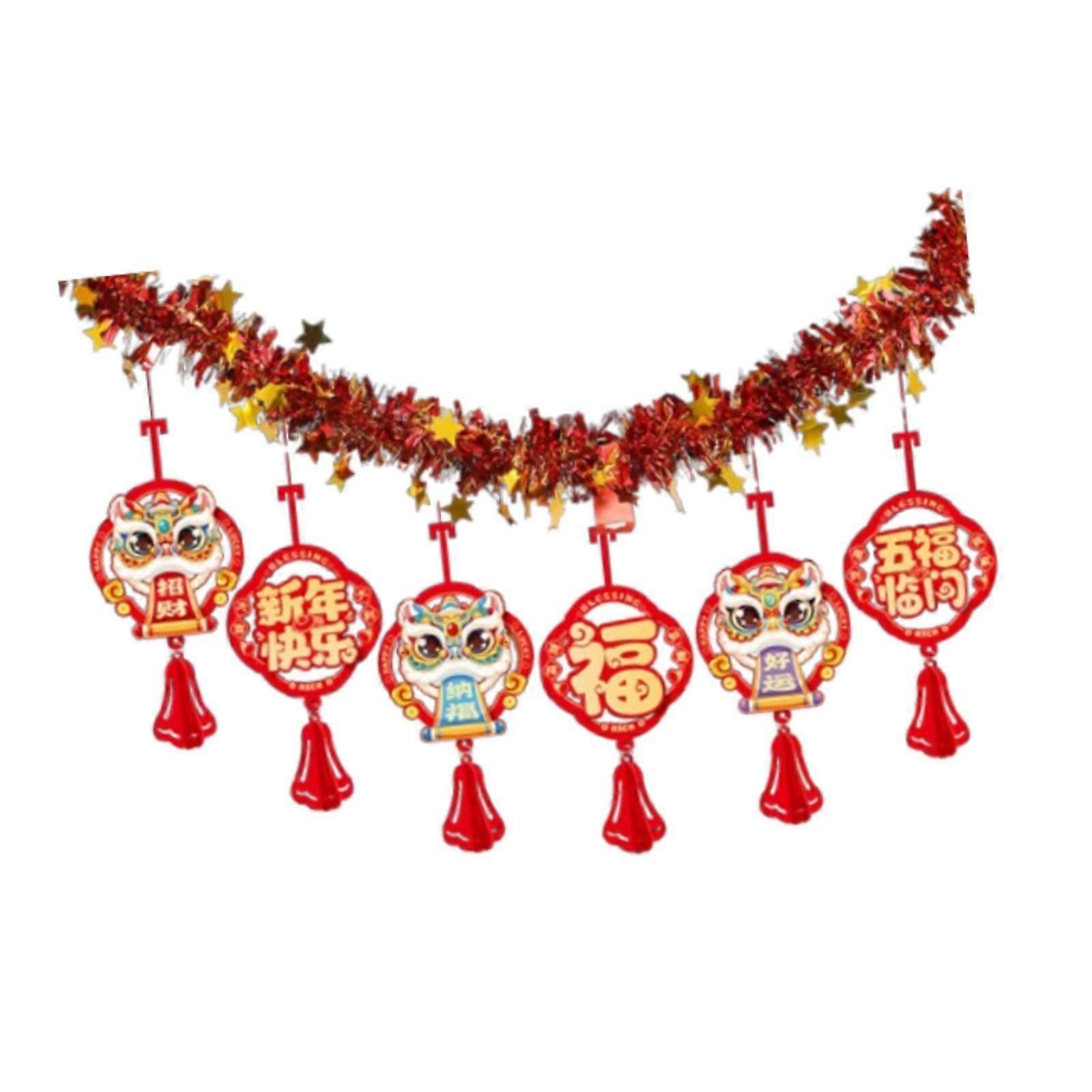 2025 Chinese New Year Banner Lightweight Charm Tassel for Home Window Office Style A