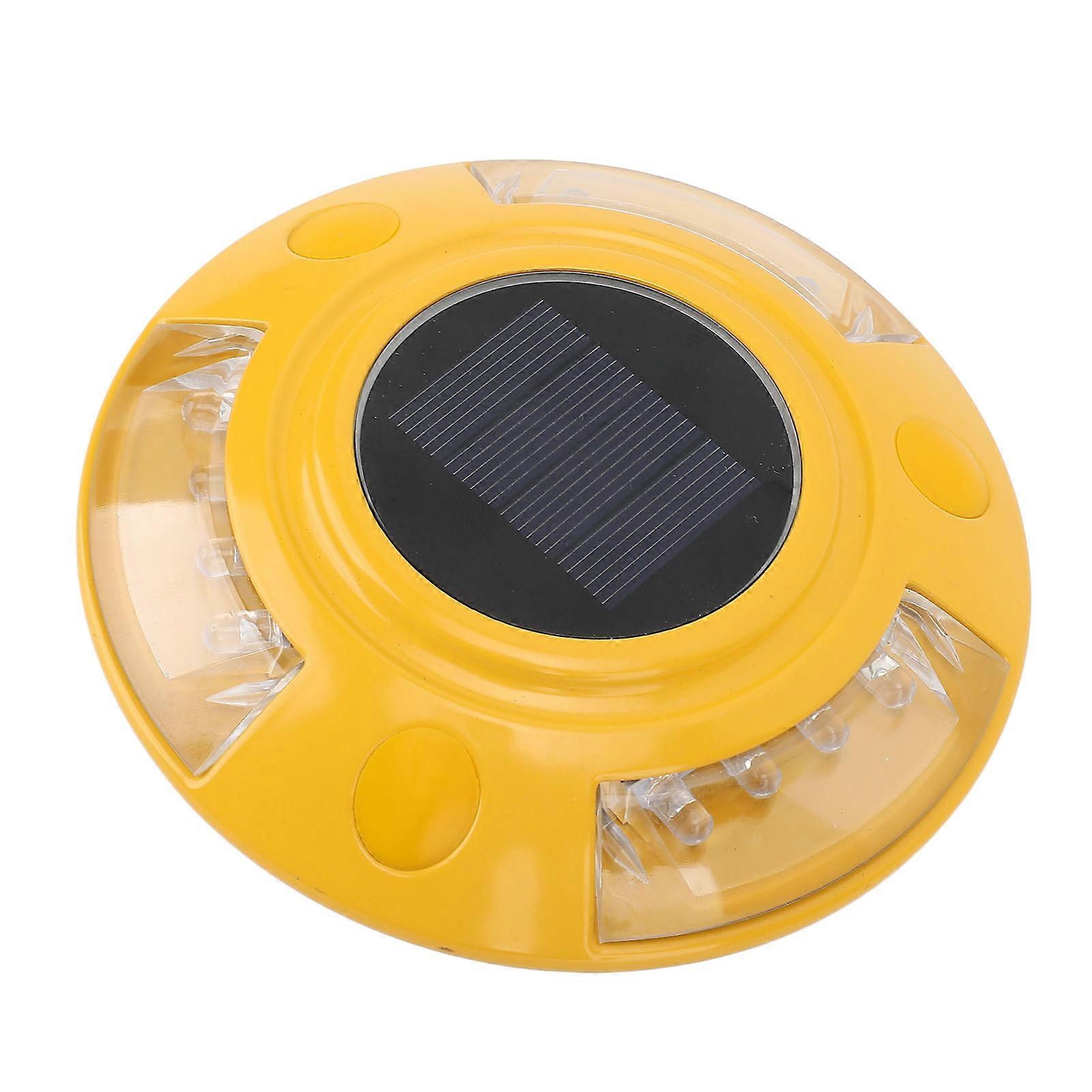 Solar Dock Light Driveway Marker Road Stud Lights IP68 Waterproof Auto On Sensor Warning Pathway Sidewalk Step Lights White Light