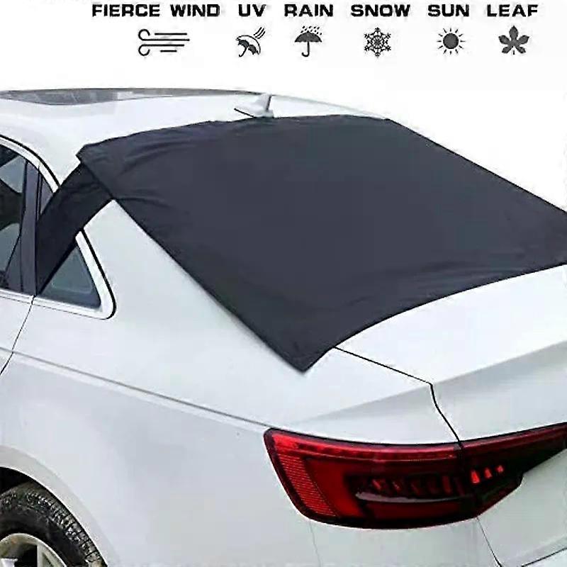 Tecido Oxford Universal Capa de Pára-brisas Dianteiro de Carro Pára-brisa de Carro Cobertura de Sol de Neve com Faixa Reflexiva Cobertura de Neve de Inverno