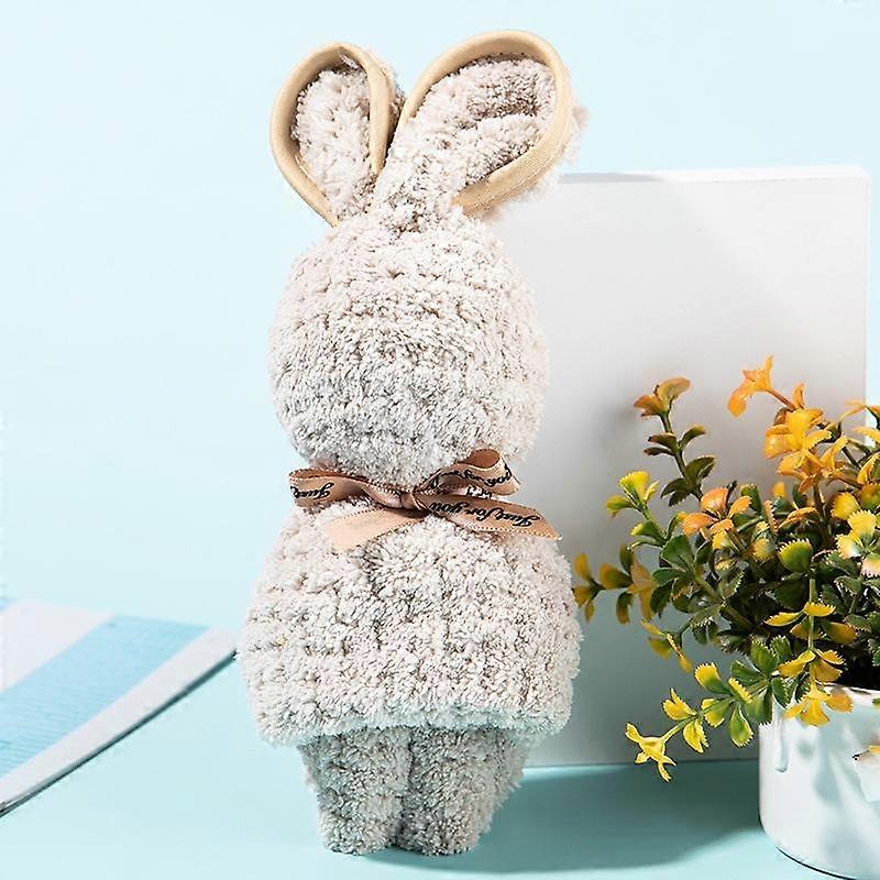 Creative Coral Fleece Rabbit look Towel Teacher’s Valentine's Day Gift Rabbit Hand Towel Wedding Gift Hand Towel