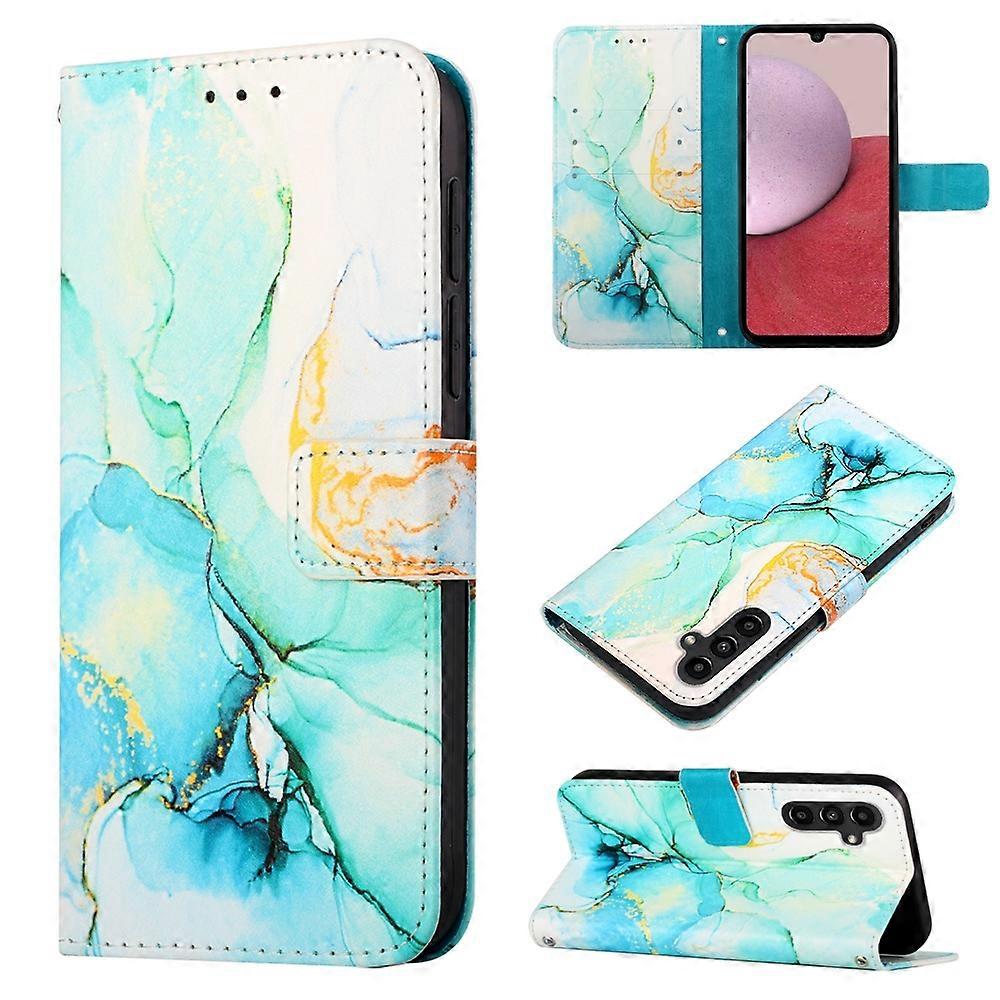 For Samsung Galaxy S23 FE 5G PT003 Marble Pattern Flip Leather Phone Case