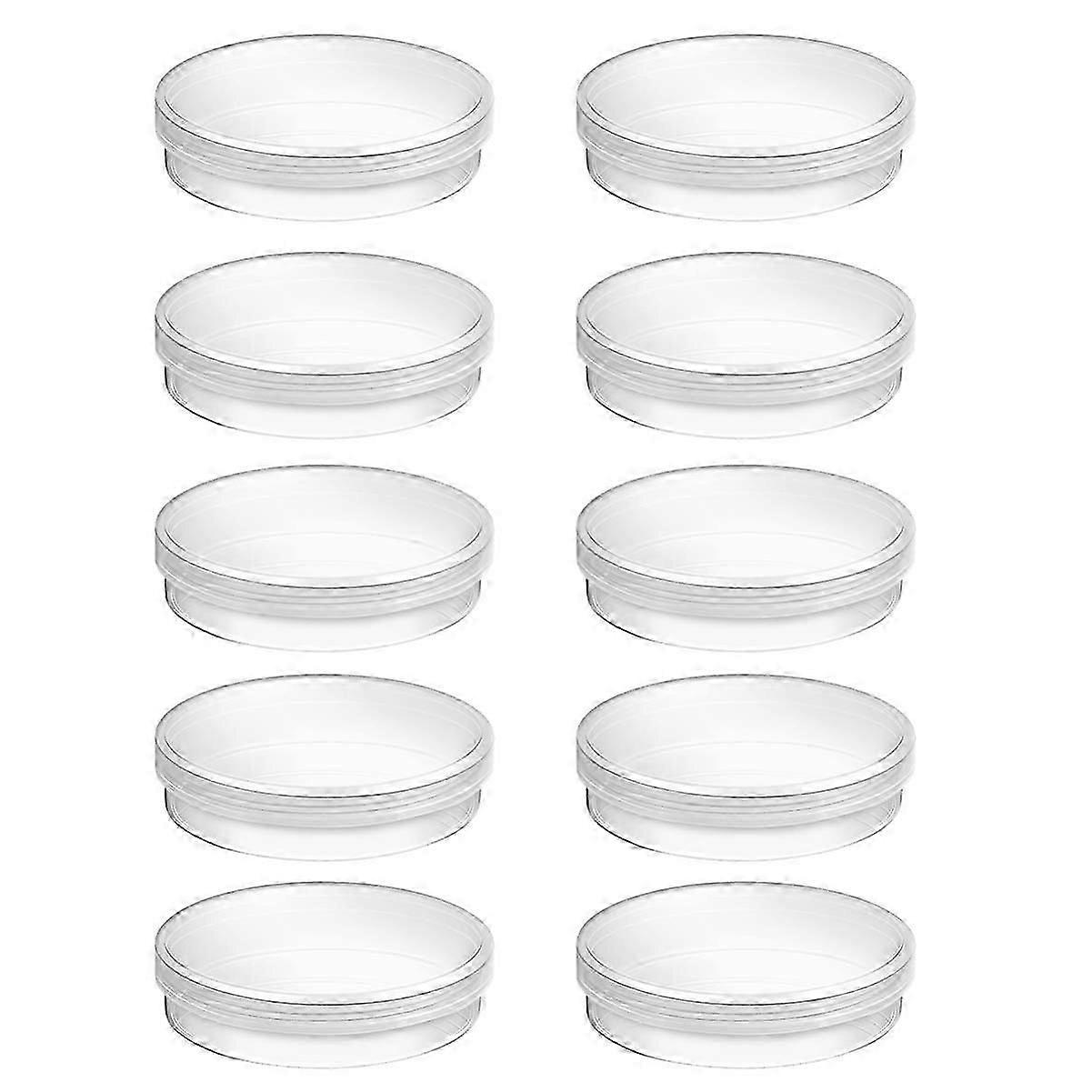 10 قطع أطباق بتري بلاستيكية معقمة بغطاء 70 مم ضياء × 14 مم عميق للمدرسةمختبراتطبق بتري شفاف للحفلات ذات الطابع الخاص