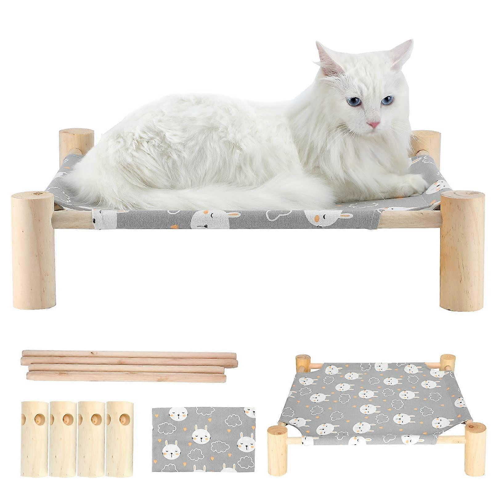 Solid Wood Washable Cat Hammock for Comfortable Rest