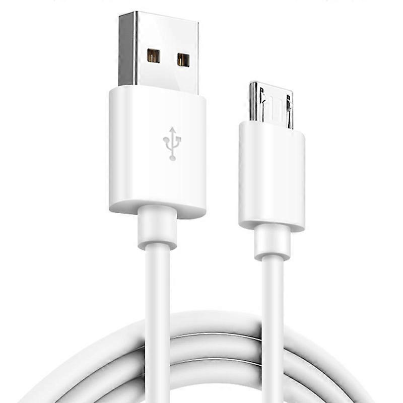 2.4A USB macho a micro USB macho interfaz cable de carga, longitud: 1m (blanco)