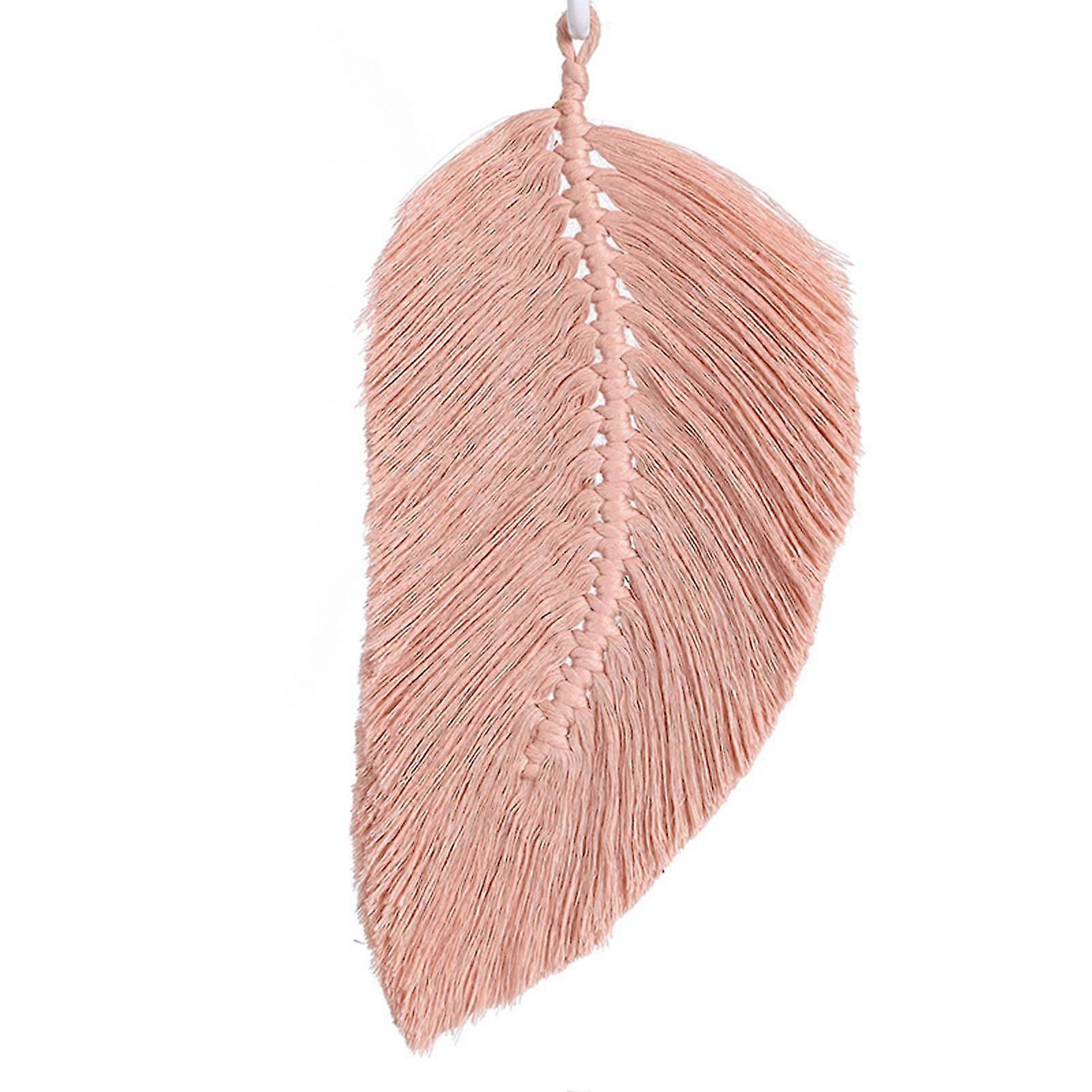 Macrame Wall Hanging Leaf Feather Boho Decor Cotton Cord Nordic Style Tapestry Toy Kids Room Tassels Decor Home
