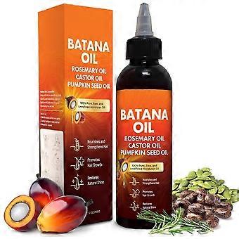 Batana Oil for Hair Growth, 4-in-1 Pure & Unrefined Batana Oil with Rosemary, Castor, Pumpkin Seed Oil for Hair & Scalp Care, Nourishes, Strengthens, 